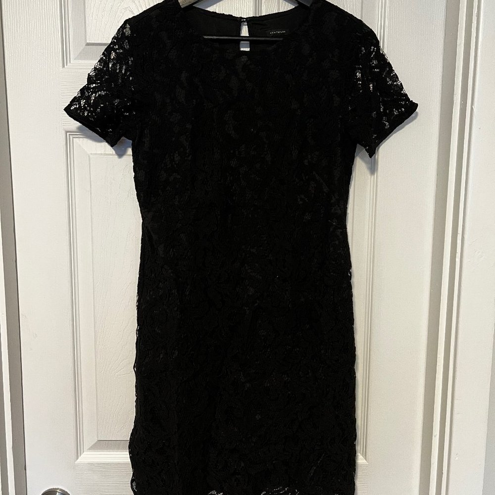 Ann Taylor Lace Dress (Black)